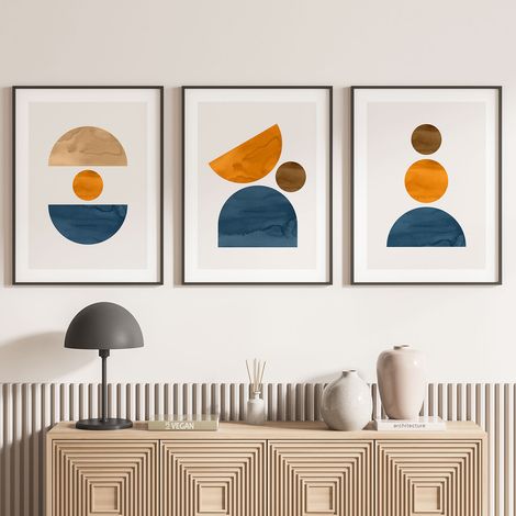 Lot de 3 Affiches / Posters Triptyque - Boho - 3 Affiches - 70x100 cm (Cadres non fournis) - Photo pleine page (1/5)
