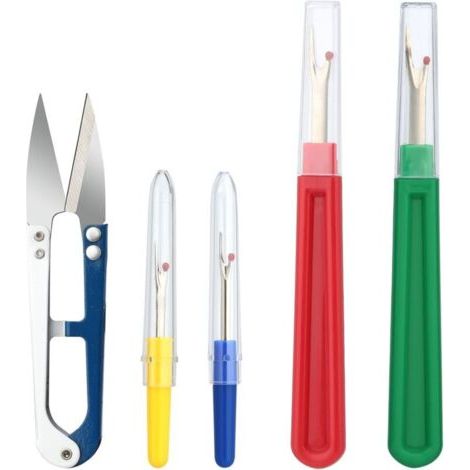 4 Pcs Découseur De Couture, Grand et Petit Fil De Couture, Dissolvant De Coupe-Fil, Découd-Vite Pour Couture, Découseur de Point, Sac De Rangement, Pour Couture, Travaux Manuels (1/5)