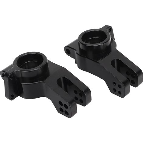 Deux moyeux de roue arrière pour voitures télécommandées, en alliage d'aluminium, haute résistance et stabilité, couleur unie exquise, adaptés aux voitures télécommandées ARRMA 1/7 et 1/8, noir. (1/5)
