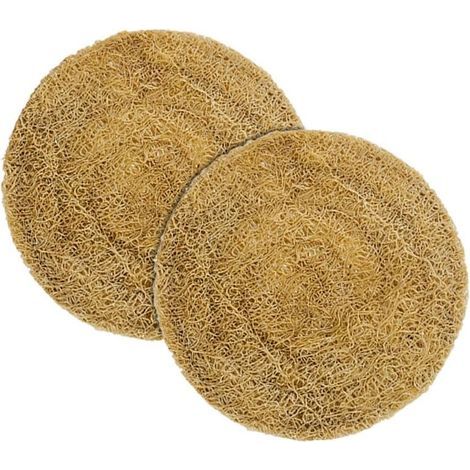 Luffa-Untersetzer, geeignet für Teekannen und Tassen (2er-Set) — Runde Untersetzer aus Naturfasern: hitzebeständig und isolierend (Durchmesser: 15 cm) (1/5)