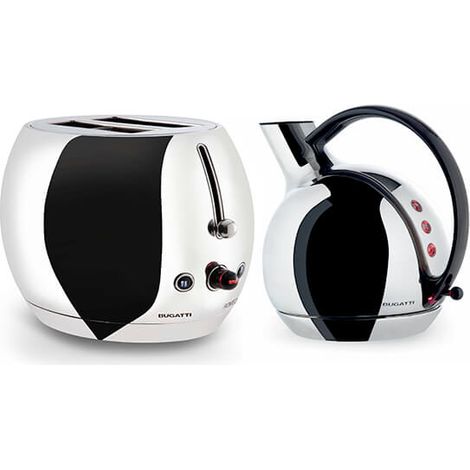 Bugatti Giulietta Kettle and Romeo Toaster Set Chrome