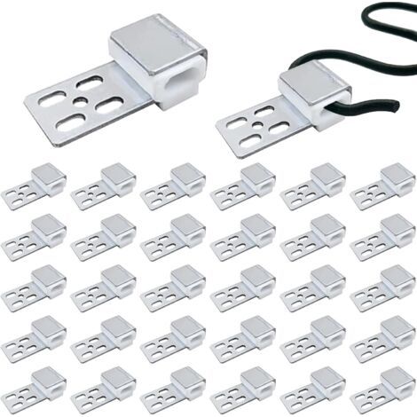 QORVA-32 Pièces Canapés en Argent Clips, Ressort de Canapé en Métal, Kit de Ressorts pour Meubles, Accessoires, Clips de Ressorts pour Meubles à 5 Trous, pour Canapés et Fauteuils de Salon (1/5)