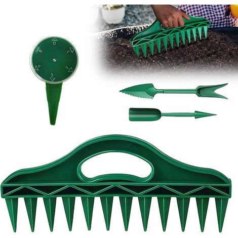 4 Pièces Distributeur de Graines Semis Planteur Portable pour Semis Jardinière de Sol à 12 Trous Semoir à Graines Manuel Semence pour Ferme de Légumes de Jardin (1/5)