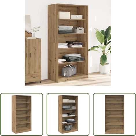Holzschrank - Kleiderschrank Artisan-Eiche 100x50x200 cm Holzwerkstoff (1/5)