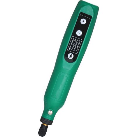 Outil rotatif sans fil 3,7 V Li-Ion, 5 vitesses variables, chargement USB, multi-usages pour petits travaux de bricolage, polissage, cirage, perçage et gravure, vert (1/3)