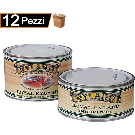 Royal trasparente lucido vernice poliuretanica bicomponente 375 ml pezzi 12