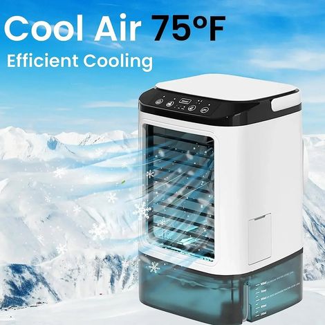 Mini-Luftkühler – 3-in-1-Klimaanlage mit leisem Ventilator und LED-Beleuchtung