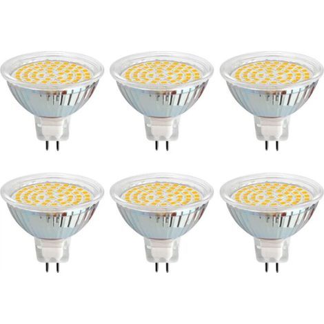 [JAMAIS UTILISÉ] Ampoule GU5.3 LED 12V 5W Blanc Froid 6000K, Ø50mm, 120 Degrés, Équivalent GU5.3 35W 50W, 500LM, AC/DC 12V, Spot LED MR16 GU5.3 pour Cuisine/Salle de Bain/Armoire, Non-dimmable, lot de (1/4)
