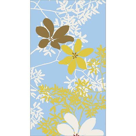 Sticker réfrigérateur et lave vaisselle, Fleurs colorés, florale et bleu ciel multicolor, 180 cm X 100 cm (1/4)
