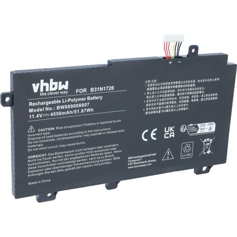 vhbw Akku kompatibel mit Asus ROG Strix G731GT-79B15PS1, G531GT-AL111, G531GD-AL126T Notebook (4550 mAh, 11,4 V, Li-Polymer) (1/5)