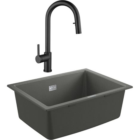 Grohe K700U lavello composito + miscelatore Ceramia Timeless (G31655TML2BM-SET)