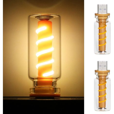 Stück Retro-Autolampen, USB-LED-Ambientelampe für den Innenbereich, Touch-Bedienung und Dimmfunktion, USB-Nachtlicht fürs Auto, Mini-LED-Lampe für drinnen und draußen, warmweiß