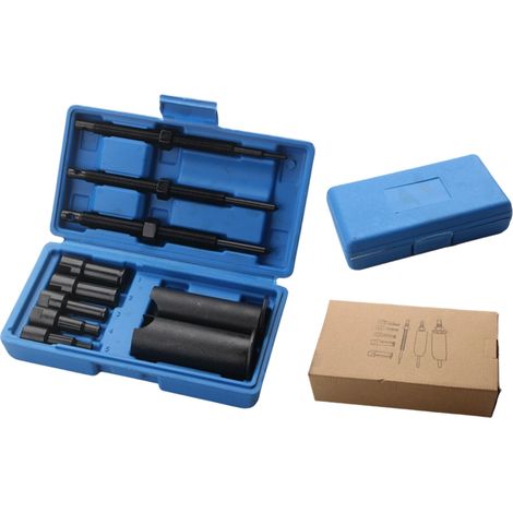 extractor de rodamientos, 5 abrazaderas de 9-23 mm, caja moldeada, para reparación de rodamientos de agujas de bicicleta. (1/5)