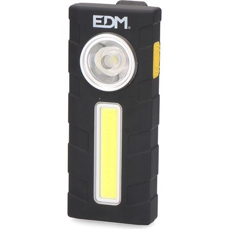 Linterna LED EDM Petaca de Bolsillo a Batería, 250Lm + 300Lm (1/5)