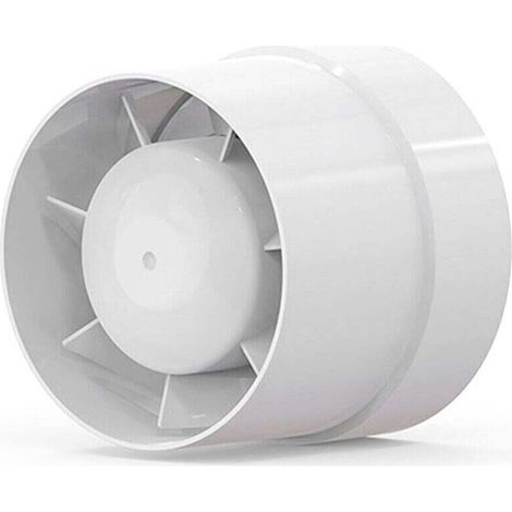 Ventilateur Extracteur d'air, économique 100mm, 12W/130m³, extracteur axial conduit en ligne : salle de bain, cuisine, cave (1/4)