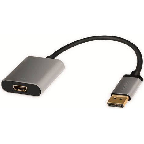 LOGILINK DisplayPort-Adapter CDA0108,DisplayPort/HDMI, Alu, 4k, 0,15m