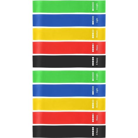 Boîtes de Ceintures Élastiques TPE pour Exercices de Yoga, Épaississement, avec Instructions et Sac, Série de Couleurs (1/5)