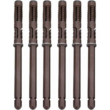 [6 pièce] Ø10x100 mm Concealed Flottant Support de Tablette Montage Mural Supports étagères - Lourd Devoir Support Invisible Supports à Tablette Cachés pour DIY Etagères Murale Conseil Flottant (1/5)