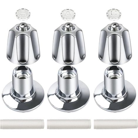 3 boutons douche remplacement Price Pfister Verve – Poignée robinet baignoire avec base et tuyau argent, salle de bain (1/5)