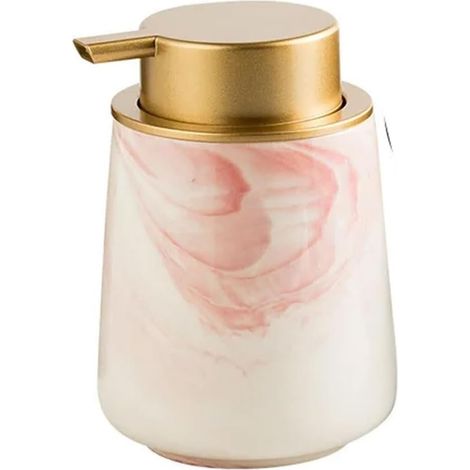 Distributeur de savon liquide moussant en céramique marbrée-AquaForge (1/5)