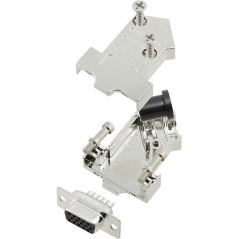 TRU COMPONENTS TCD45NT09MHDS15K 7709176 D-SUB Buchsenleisten-Set 45 ° Polzahl: 15 Lötkelch 1 St.