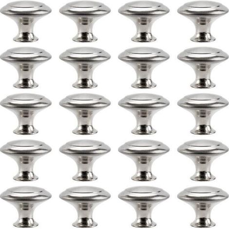 Poignées Cabinet Acier Inox Bouton de Meubles Portes Coupe Décoration Porte Cabinet Placard Tiroir Armoire de Cuisine (20 PCS) LBQ6 (1/4)
