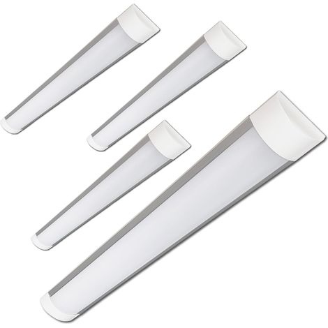 Lot de 4 Réglette LED 120cm 40W, Sélecteur CCT, 4000 Lumens, Diffuseur Opale, Intérieur (1/5)