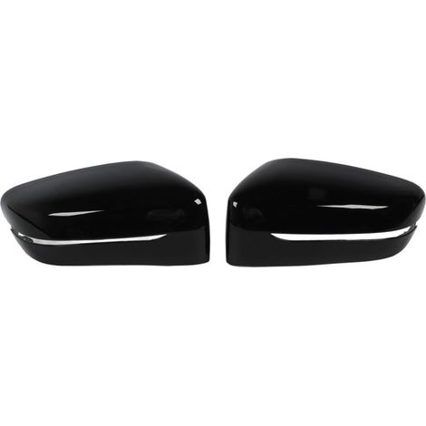 Calotta specchietto nero lucido 51167422719, 2 pezzi, copertura laterale per serie 5 6 7 -Crezuo