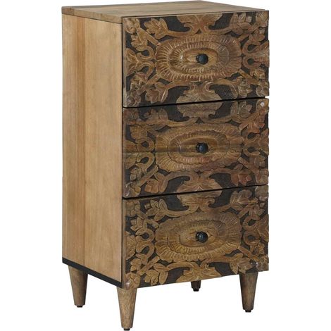 Credenza Marrone 40 x 33,5 x 75 cm Legno di mango massello vidaXL