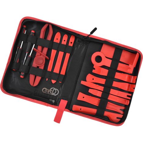21-teiliges Autodemontage-Set, Werkzeug zum Lösen von Verkleidungshebeln, Türverkleidung, Audio, rotes Armaturenbrett (1/5)