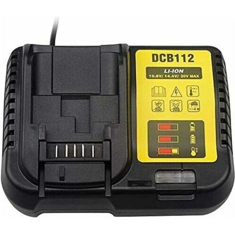 Chargeur pour électroportatif,Remplacer Dewei dewal 10.8V 20V DCB112 charge rapide 3A DCB115 chargeur de batterie au lithium à charge rapide (1/4)