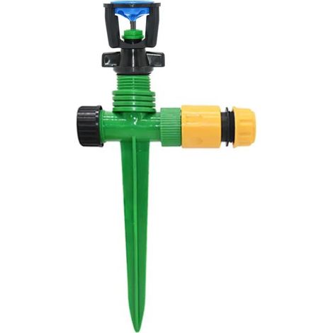 (C)Micro Arroseur de Jardin avec Filetage 1/2 pouce, Support en Plastique, Rotation à 360 degrés, Buse d'Arrosage et d'Irrigation pour Jardins et Pelouses (1/5)