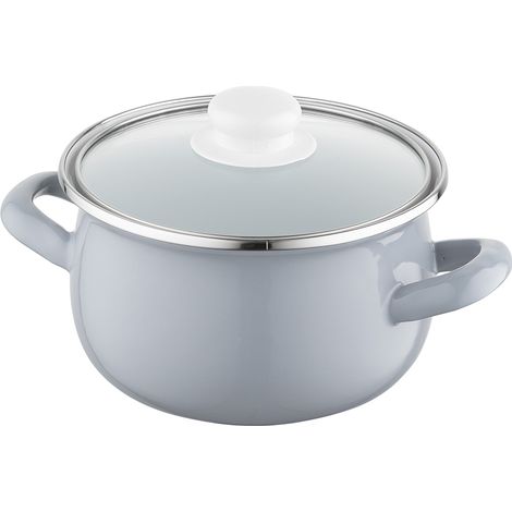 VASO SMALTATO PYZA GRIS 16CM 2.2L Z/P GRIGIO