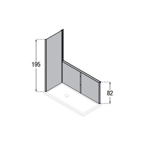 Pareti pannelli a muro per angolo Revolution 170 x 70 neri REVAB17070-H - - NOVELLINI - - (1/2)