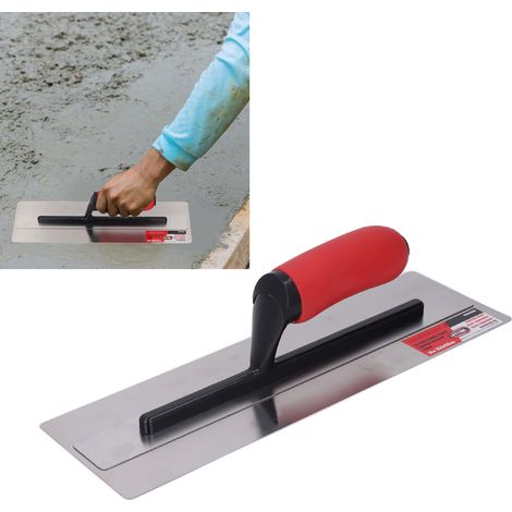 Couteau à plâtrer en acier inoxydable de 355 x 110 mm (14 pouces) pour béton, ciment, plaques de plâtre, brique, pierre et carrelage - Outil manuel avec poignée en caoutchouc confortable (1/5)