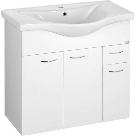 Aqualine Keramia Fresh - Mueble de lavabo 75x74x35 cm, blanco 50082A