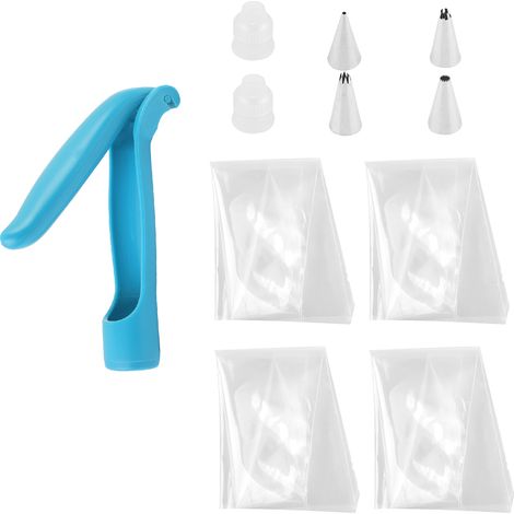 Douille À Glacer - Stylo À Glacer Ergonomique Avec 4 Douilles Et 4 Sachets - Pour Décoration De Gâteaux Maison - Lot De 13 Pièces (1/5)