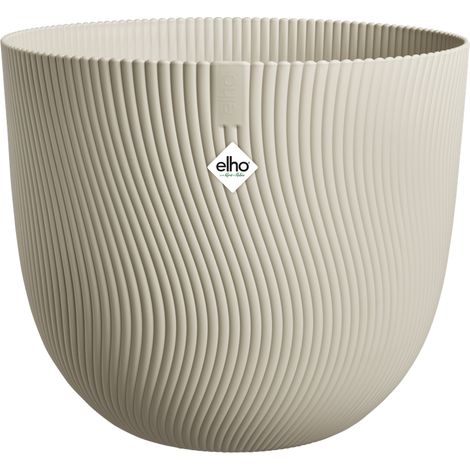 Elho Sereh Rond 25 - Beige - L 25 x B 24.5 x H 21 cm - intérieurextérieur - 100% recyclé (1/3)