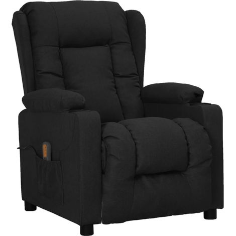 Fauteuil de massage inclinable Noir Tissu 6 (1/5)