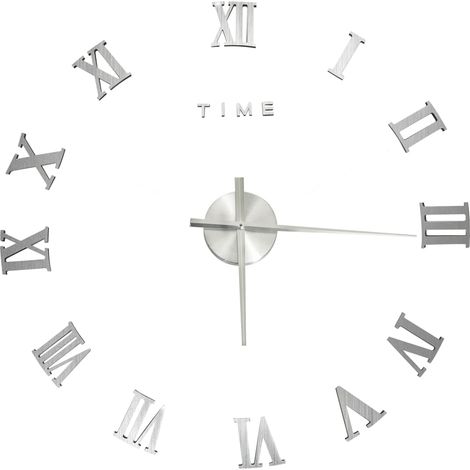 Horloge murale 3D Design moderne Argenté 100 cm XXL 4 (1/5)