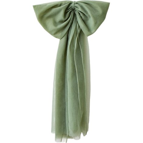 Bow - 75 X 35 Cm - Polyester - Pour Décoration De Sapin De Noël Et De Mur - Vert - 1 Pièce (1/5)
