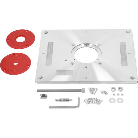 Plaque de défonceuse 30cm, insert de table de toupie, gabarit de perçage pour menuisier, accessoire outil de fraisage bois (1/5)