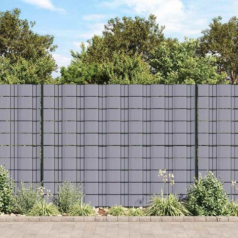 vidaXL Bandes de confidentialité en PVC 140 x 0,19 m Gris clair mat (1/5)