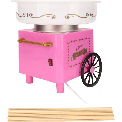 Machine à barbe à papa, blanche ou rose, facile à utiliser, peu bruyante, mini et simple, prise standard américaine, 110 V. (1/5)