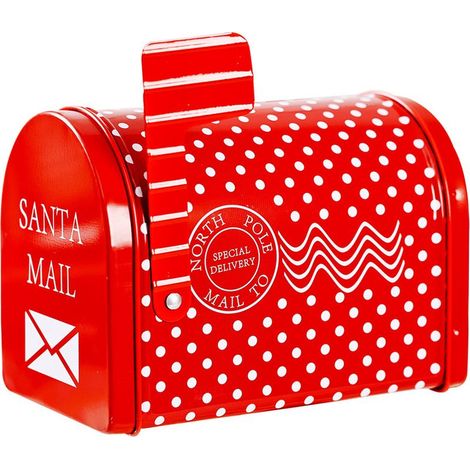 Boîte aux lettres de Noël en fer, boîte-cadeau enfant, enveloppe en métal, décoration extérieure jardin maison pour Noël (1/5)