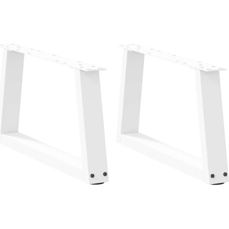 Couchtischbeine V-Form 2 Stück Weiß 60x(30-31,3) cm Stahl