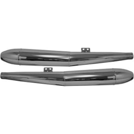 EMGO 2024/12 EMBOUT D'ÉCHAPPEMENT (SILENCIEUX) CHROMÉ DROIT (SIMILAIRE À L'ORIGINAL) BMW R 50 / 5, R75 / 5, R 60 / 5 '69-'72 (LONGUEUR 81,5CM)