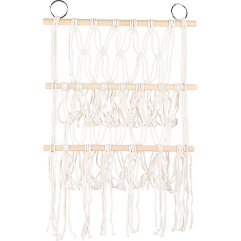 Multi Layer Stuffed Animal Toy Net Wall Hanging Organizer Plush Toy Display with Wooden Stick for Books Dolls Towels Double layer (1/5)