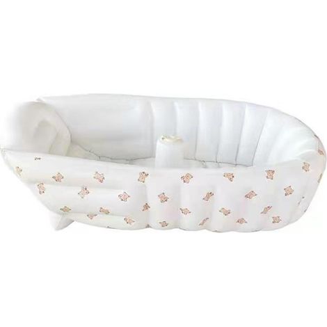 1 baignoire gonflable pour bébé, antidérapante, en PVC épais, avec lavabo intégré, pour usage intérieur (1/5)