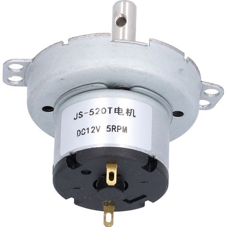 Moteur synchrone JS-520T, 12 V CC, 5 tr/min, robuste, pour produits électroniques
